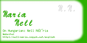 maria nell business card